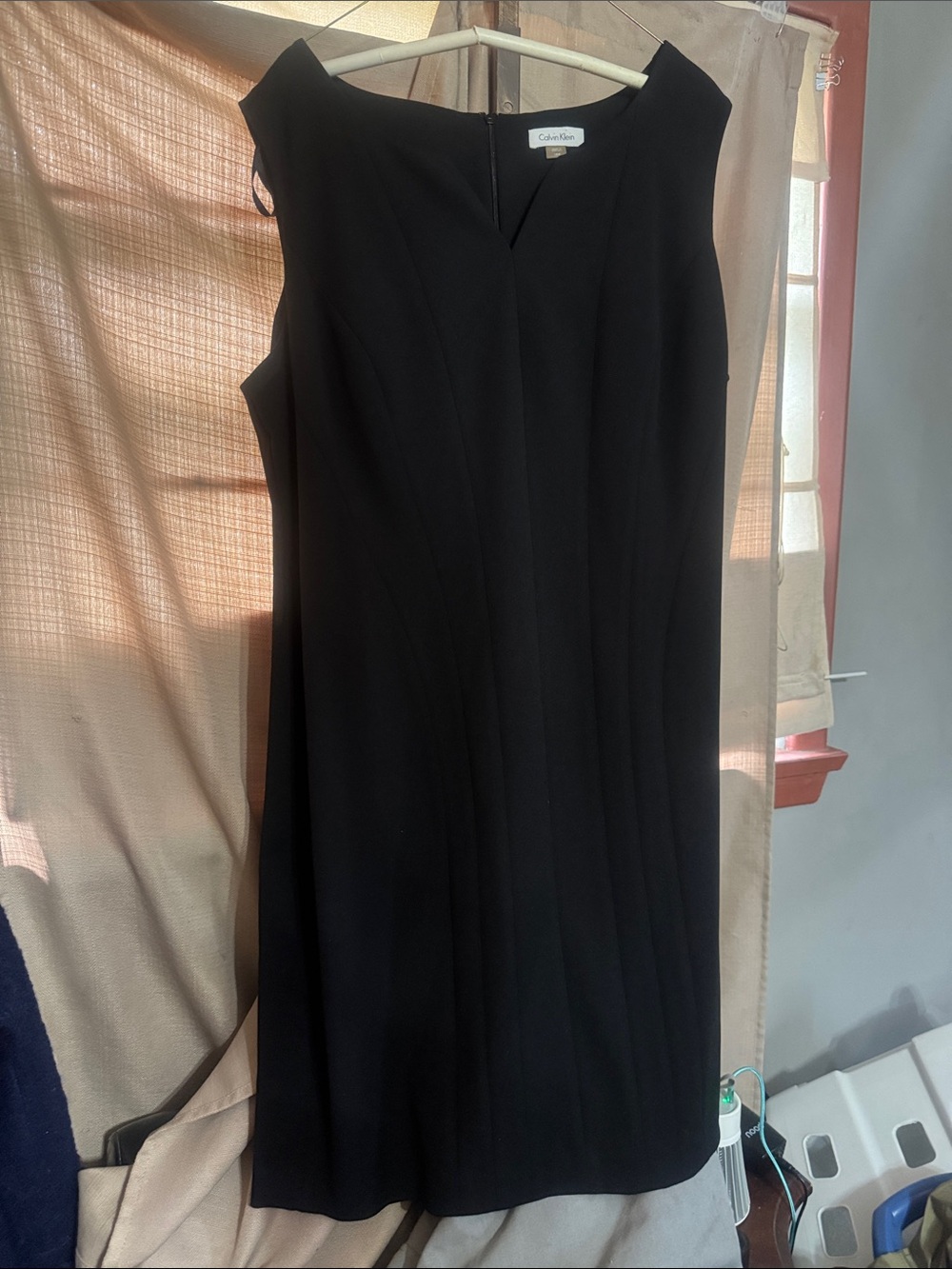 Calvin Klein Black Midi Sheath Dress